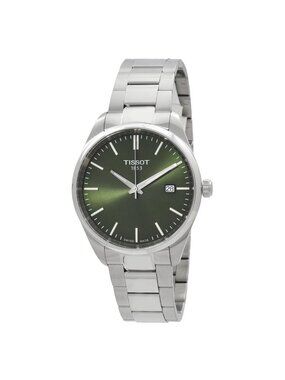 NWT Tissot PR 100 Quartz Green Dial Men's Watch